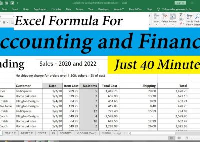 كورس اكسيل محاسبى شرح عربى كامل Accounting by Excel